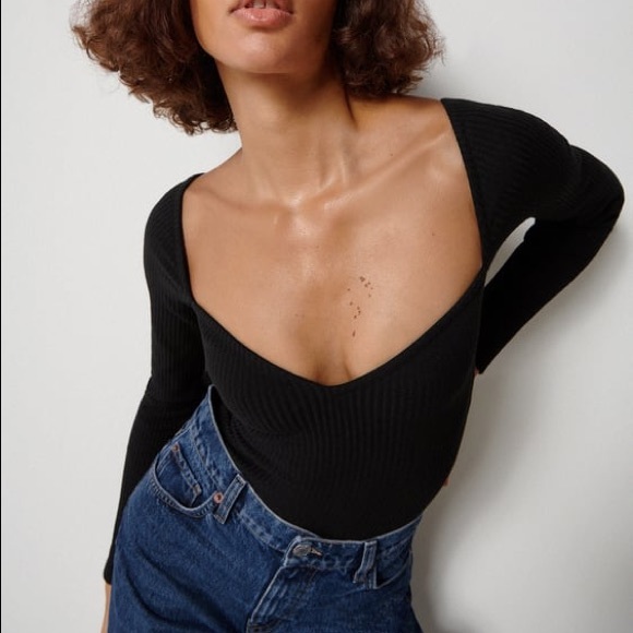 Zara Sweetheart Neckline Bodysuit - Picture 4 of 4